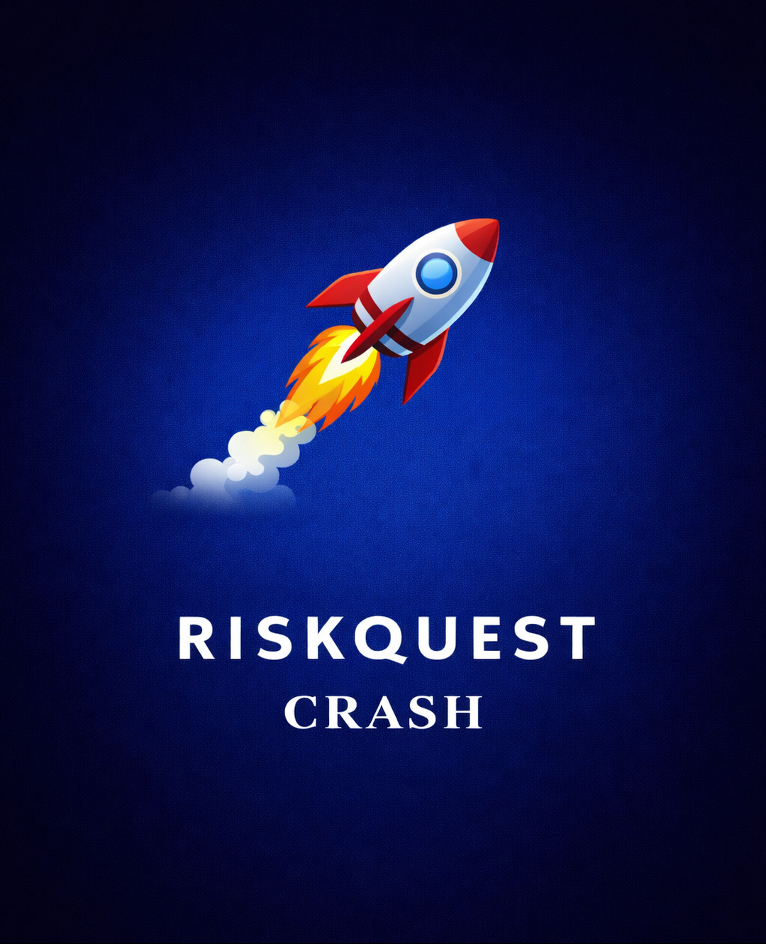 Crash game cover showing rocket launch multiplier